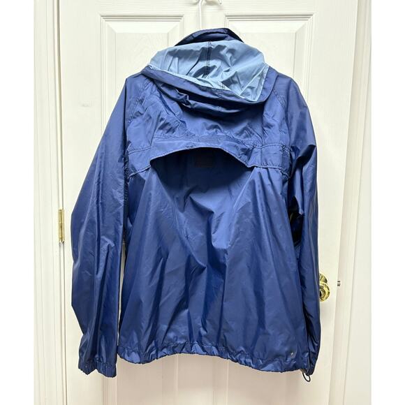 Columbia Navy Blue Water Resistant Shell, Venting, Zip Up, Hood, Size L - Picture 5 of 6